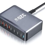 268W/286W Desktop GaN Charger 8-Port USB Type-C PD Fast Charging Charger Power Station USB-C For IPhone Laptop Tablet Android