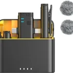 SX12 Mini Wireless Lapel Microphone 2.4ghz Pocket Portable Live Streaming Lavalier Tie Clip Mic For Mobile Phone Youtube Iphone